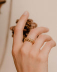 Anello fedina made in italy oro giallo ghirigori