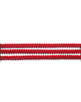 bracciale argento tre nastri sottili passamaneria made in italy rosso