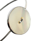 bracciale argento bottone madreperla bianca fatto a mano italia