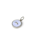 piccolo ciondolo argento bottoncino madreperla azzurra made in italy