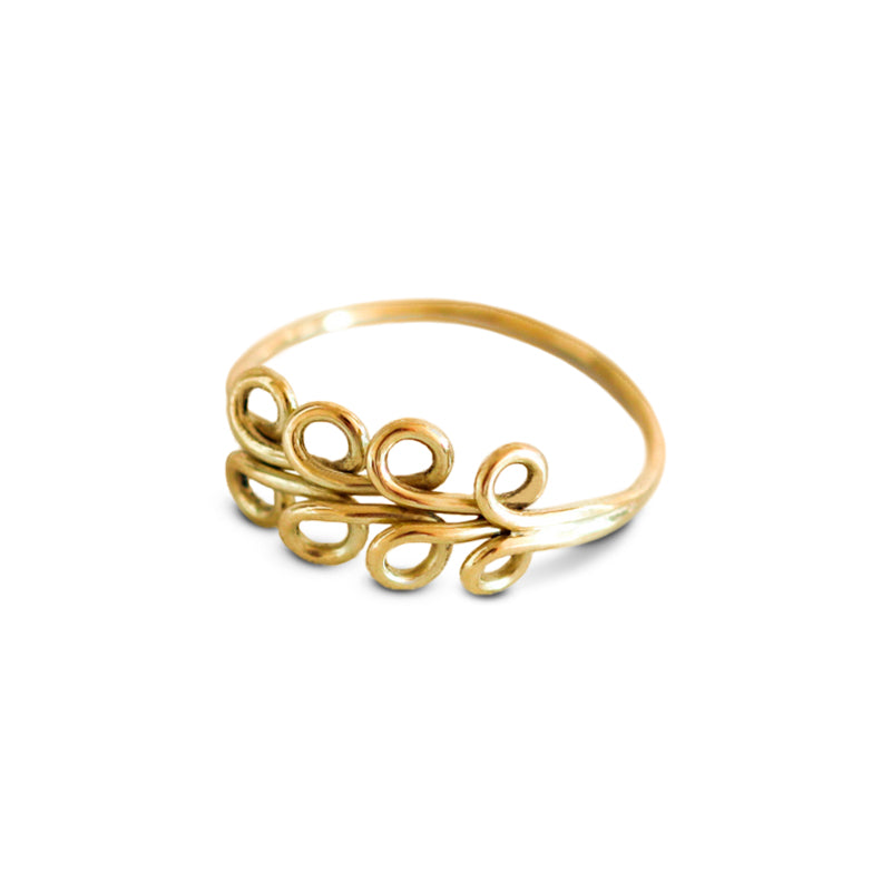 anello oro giallo fatto a mano made in italy piccola fedina ghirigori